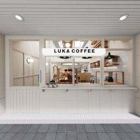 Design, manufacture and installation of stores: Luka Coffee Shop, Huai Khwang, Ratchada, Bangkok.